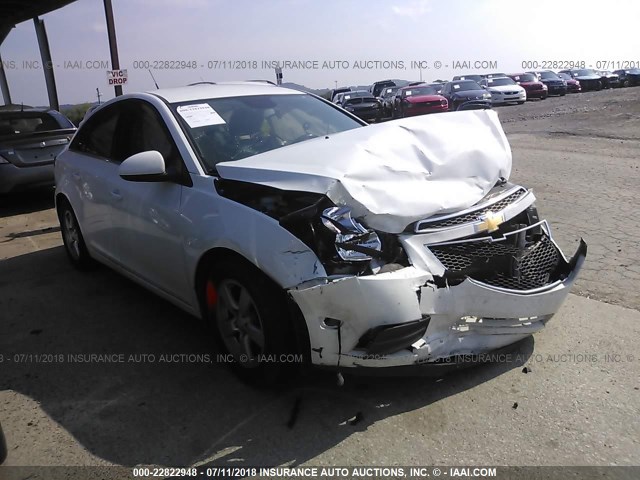 1G1PC5SB1E7359074 - 2014 CHEVROLET CRUZE LT WHITE photo 1