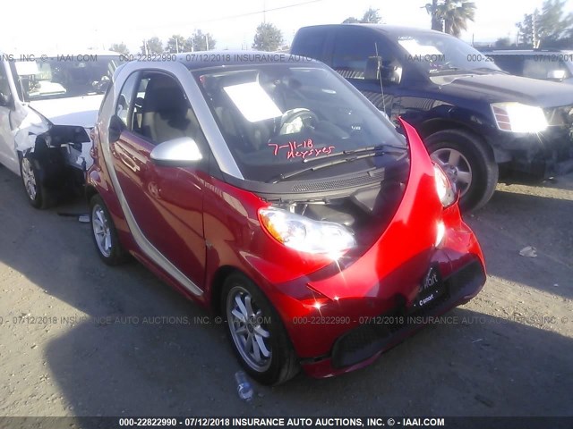 WMEEJ3BA9EK775761 - 2014 SMART FORTWO PURE/PASSION RED photo 1