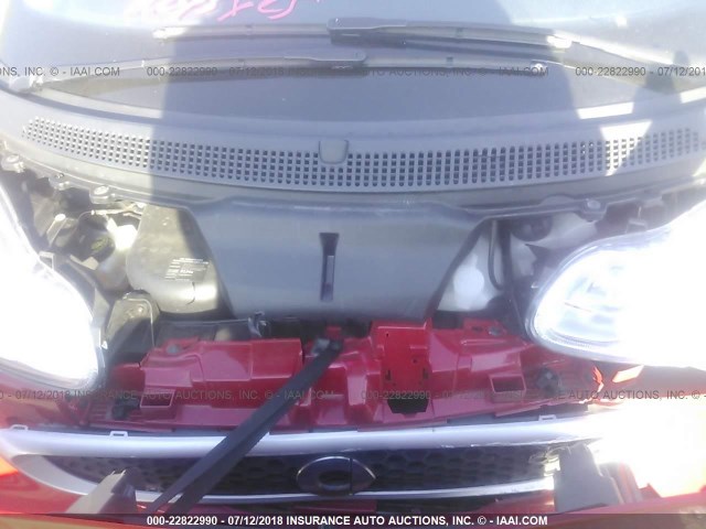 WMEEJ3BA9EK775761 - 2014 SMART FORTWO PURE/PASSION RED photo 10