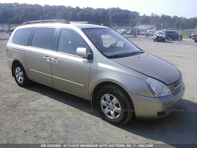 KNDMB233696271846 - 2009 KIA SEDONA EX/LX GOLD photo 1