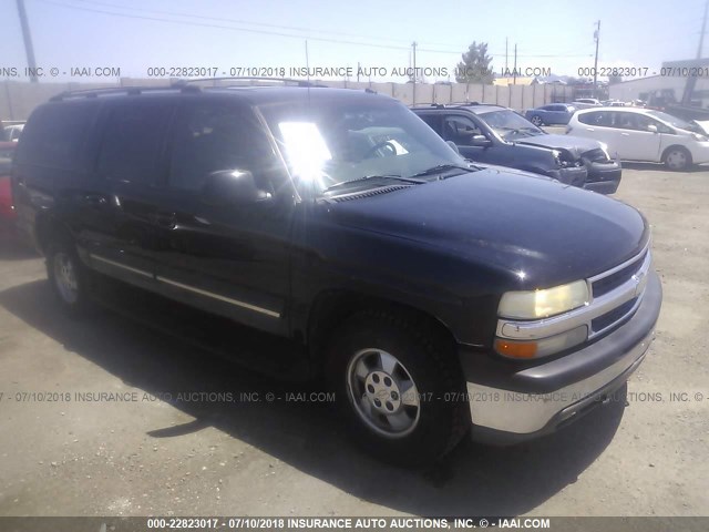 3GNEC16T22G342138 - 2002 CHEVROLET SUBURBAN C1500 BLACK photo 1