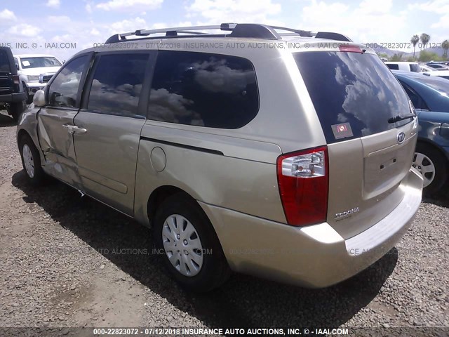 KNDMB233866090422 - 2006 KIA SEDONA EX/LX Dark Brown photo 3