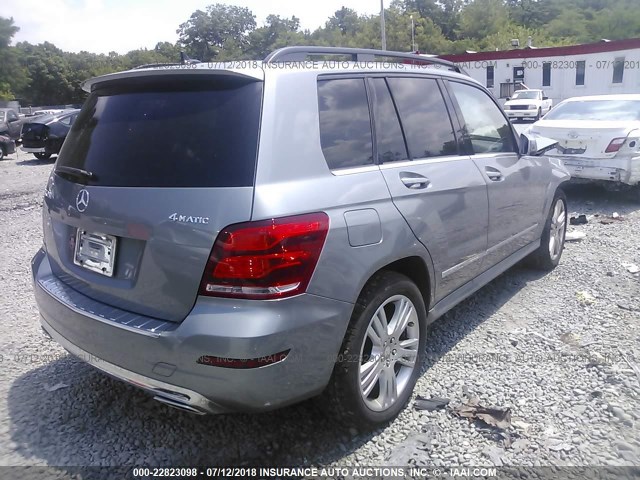 WDCGG8JB7FG438615 - 2015 MERCEDES-BENZ GLK 350 4MATIC GRAY photo 4