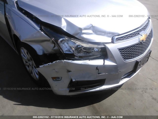 1G1PF5S94B7240239 - 2011 CHEVROLET CRUZE LT SILVER photo 6