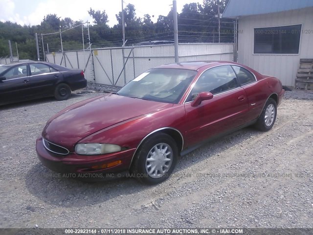 1G4GD2211W4700224 - 1998 BUICK RIVIERA RED photo 2