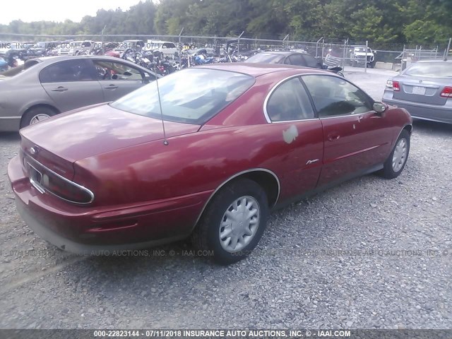 1G4GD2211W4700224 - 1998 BUICK RIVIERA RED photo 4