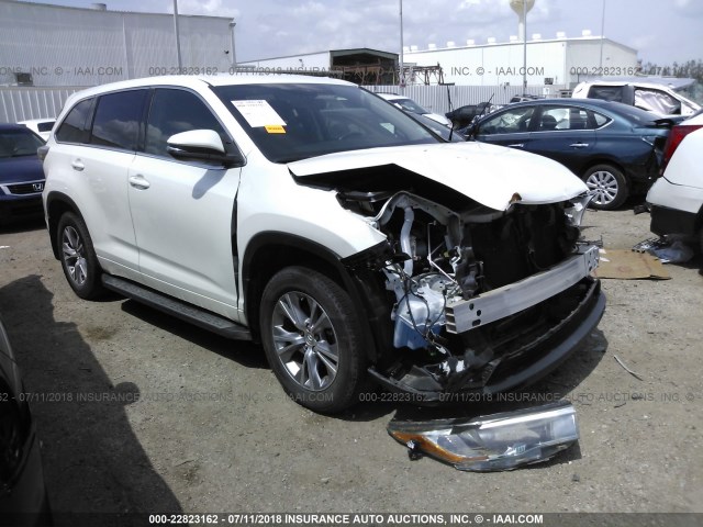 5TDZKRFH0FS085561 - 2015 TOYOTA HIGHLANDER LE/LE PLUS WHITE photo 1