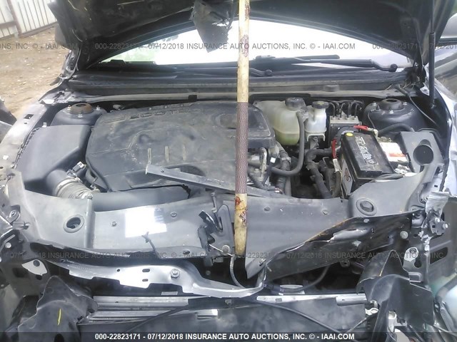 1G1ZB5EBXAF258767 - 2010 CHEVROLET MALIBU LS ნაცრისფერი ფოტო 10