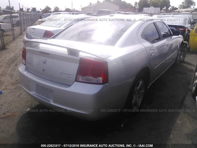 2B3CA3CV2AH310233 - 2010 DODGE CHARGER SXT SILVER photo 4