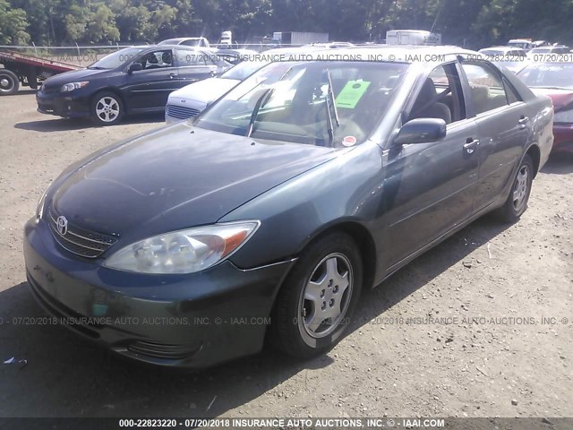 4T1BF32KX2U525789 - 2002 TOYOTA CAMRY LE/XLE/SE 绿色 照片 2