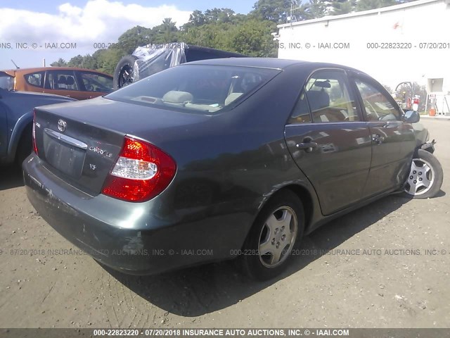 4T1BF32KX2U525789 - 2002 TOYOTA CAMRY LE/XLE/SE 绿色 照片 4