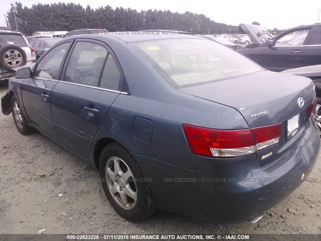 5NPEU46F16H096567 - 2006 HYUNDAI SONATA GLS/LX GREEN photo 3