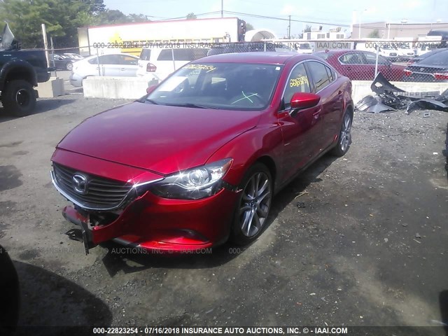 JM1GJ1W67E1131120 - 2014 MAZDA 6 GRAND TOURING RED photo 2