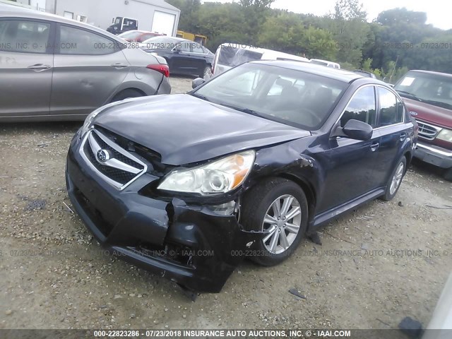 4S3BMCG63A3239289 - 2010 SUBARU LEGACY 2.5I PREMIUM BLUE photo 2