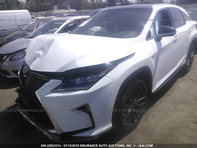 2T2ZZMCA1HC039394 - 2017 LEXUS RX 350/BASE/F SPORT WHITE photo 2