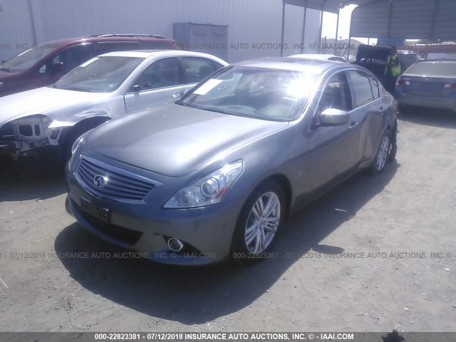 JN1CV6AP0FM502508 - 2015 INFINITI Q40 GRAY photo 2