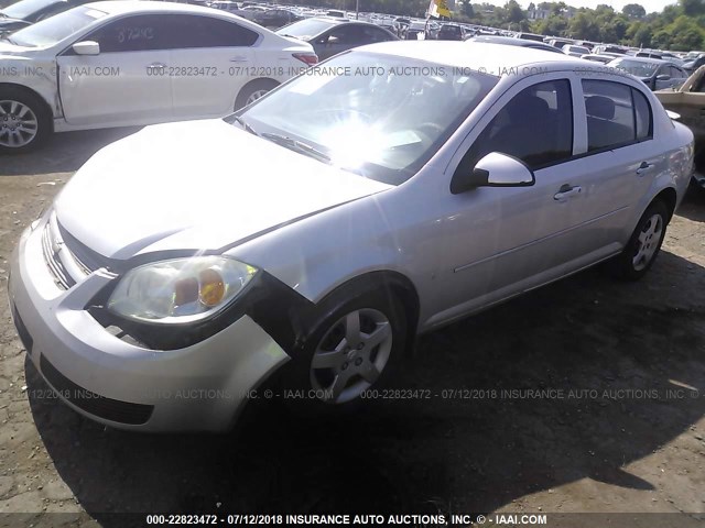 1G1AL55F877249422 - 2007 CHEVROLET COBALT LT SILVER photo 2