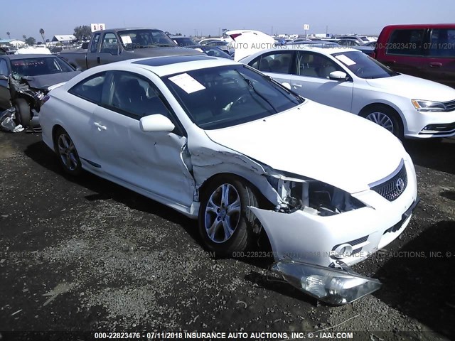 4T1CE30P97U754493 - 2007 TOYOTA CAMRY SOLARA SE/SLE WHITE photo 1