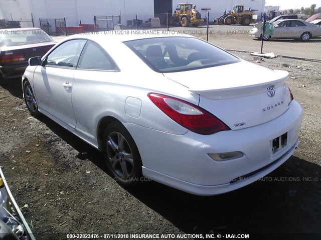 4T1CE30P97U754493 - 2007 TOYOTA CAMRY SOLARA SE/SLE WHITE photo 3