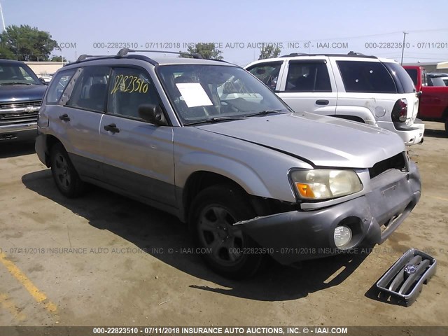 JF1SG63655H724014 - 2005 SUBARU FORESTER 2.5X SILVER photo 1