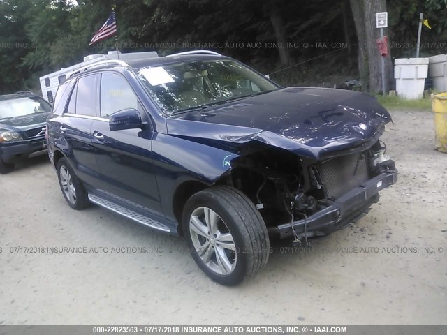 4JGDA5HBXEA358737 - 2014 MERCEDES-BENZ ML 350 4MATIC Dark Blue photo 1