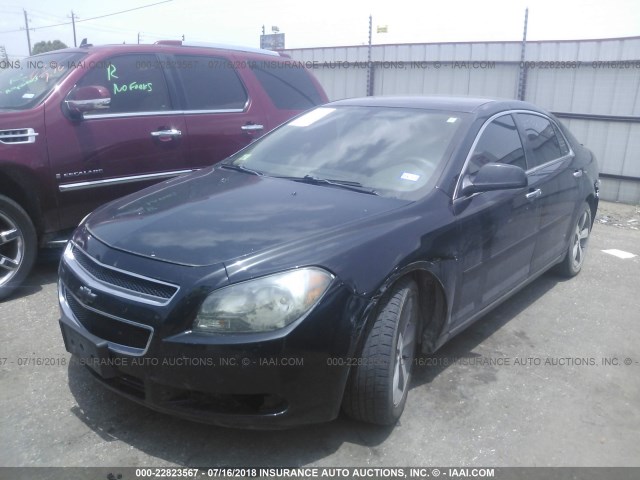 1G1ZC5EU9CF381171 - 2012 CHEVROLET MALIBU 1LT შავი ფოტო 2