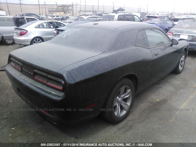 2C3CDZAG0GH113734 - 2016 DODGE CHALLENGER SXT BLACK photo 4