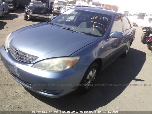 JTDBE32K230180614 - 2003 TOYOTA CAMRY LE/XLE Light Blue photo 2