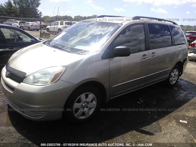 5TDZA23C04S050065 - 2004 TOYOTA SIENNA CE/LE GOLD photo 2