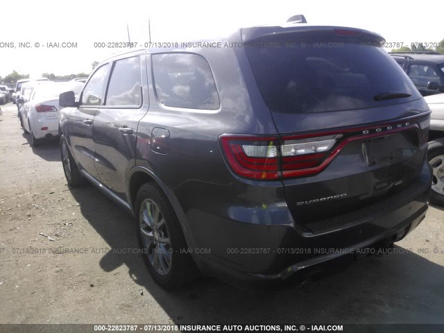 1C4RDHAG8FC113787 - 2015 DODGE DURANGO SXT GRAY photo 3