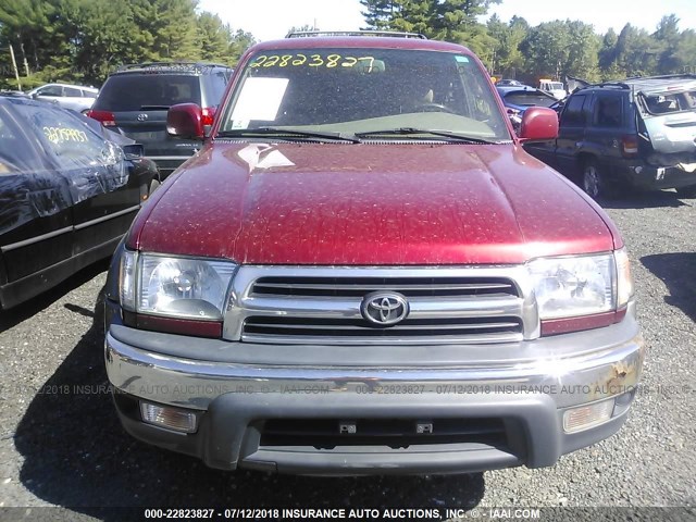 JT3HN86R7Y0272750 - 2000 TOYOTA 4RUNNER SR5 RED photo 6