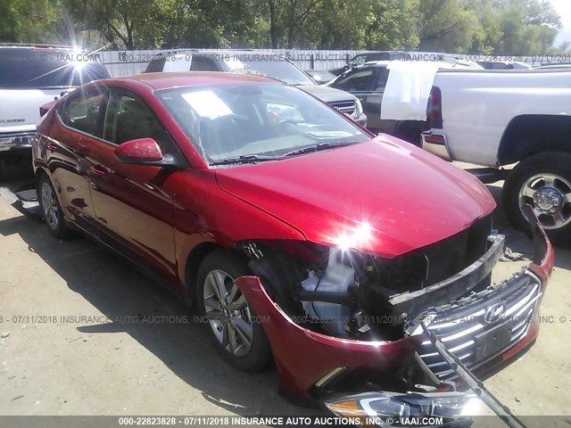 KMHD84LF7HU164993 - 2017 HYUNDAI ELANTRA SE/VALUE/LIMITED RED photo 1