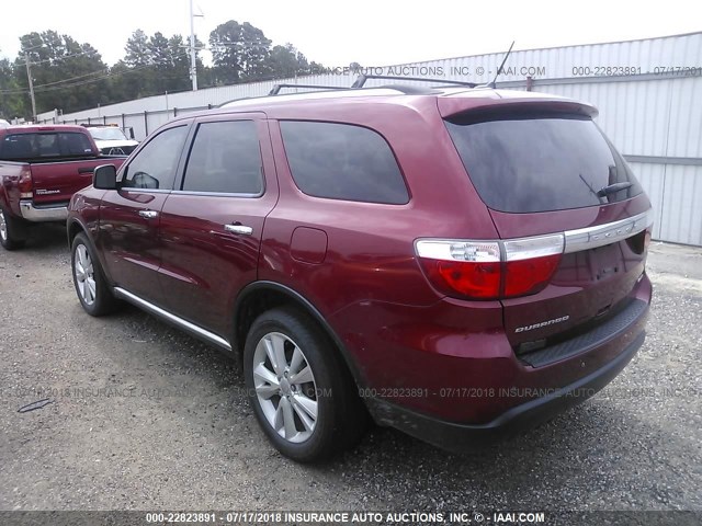 1C4RDHDG5DC632711 - 2013 DODGE DURANGO CREW RED photo 3