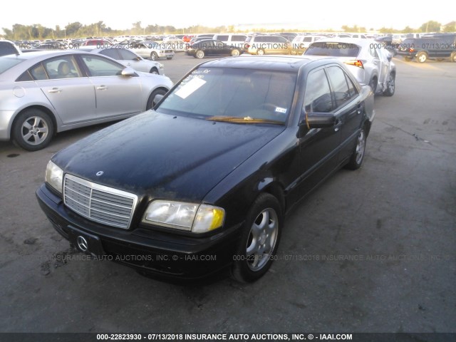 WDBHA29G7WF667230 - 1998 MERCEDES-BENZ C 280 BLACK photo 2