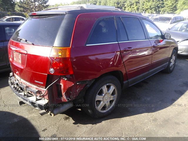 2C8GF68445R650002 - 2005 CHRYSLER PACIFICA TOURING RED photo 4