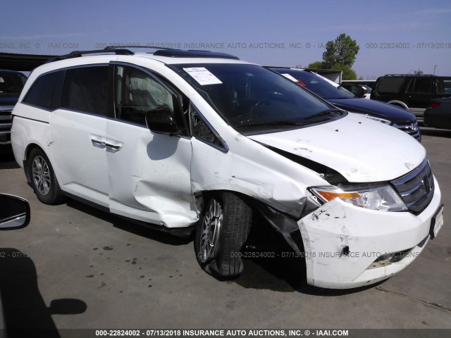 5FNRL5H68CB097345 - 2012 HONDA ODYSSEY EXL WHITE photo 1