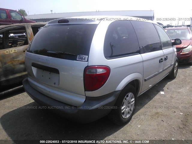 1D4GP25B15B202389 - 2005 DODGE CARAVAN SE SILVER photo 4