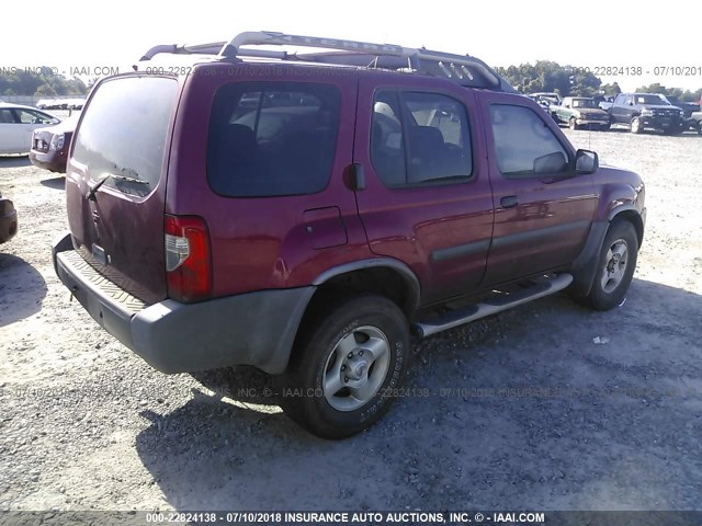 5N1ED28T23C694760 - 2003 NISSAN XTERRA XE/SE RED photo 4