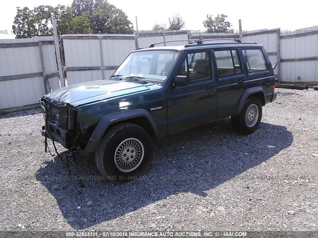 1J4FJ78S0SL581047 - 1995 JEEP CHEROKEE COUNTRY GREEN photo 2