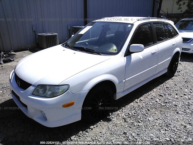 JM1BJ245X21525331 - 2002 MAZDA PROTEGE PR5 WHITE photo 2