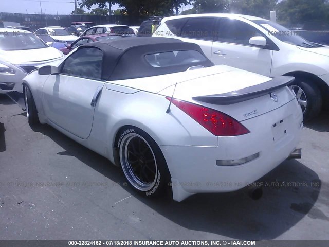 JN1BZ36A97M652959 - 2007 NISSAN 350Z ROADSTER WHITE photo 3