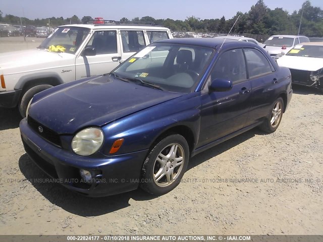 JF1GD67533H505663 - 2003 SUBARU IMPREZA RS BLUE photo 2