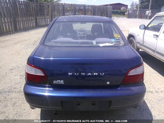 JF1GD67533H505663 - 2003 SUBARU IMPREZA RS BLUE photo 6