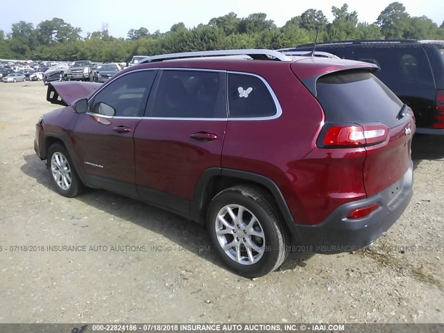 1C4PJLCBXHW527000 - 2017 JEEP CHEROKEE LATITUDE MAROON photo 3