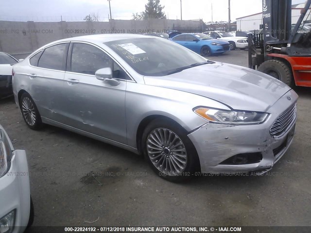 3FA6P0K99ER178746 - 2014 FORD FUSION TITANIUM SILVER photo 1