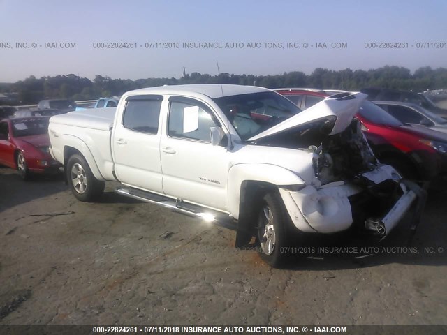 5TEKU4HN7AZ695793 - 2010 TOYOTA TACOMA DBL CAB PRERUNNER LNG BED WHITE photo 1