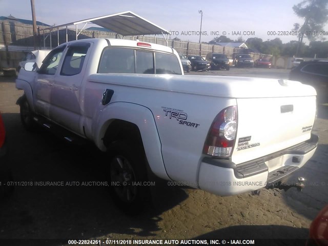 5TEKU4HN7AZ695793 - 2010 TOYOTA TACOMA DBL CAB PRERUNNER LNG BED WHITE photo 3