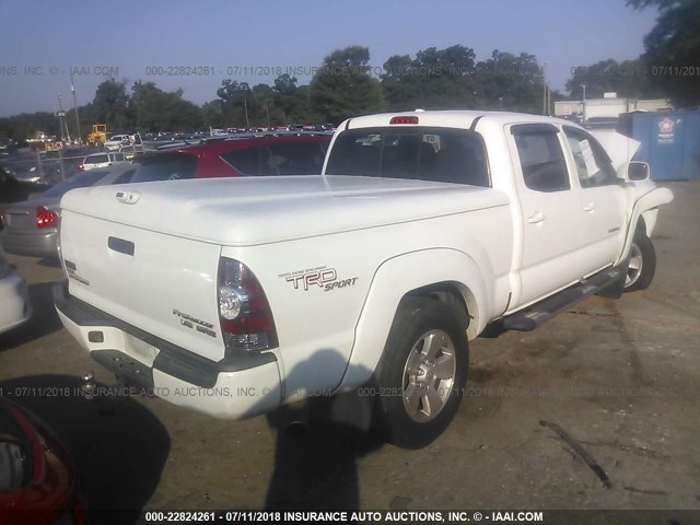 5TEKU4HN7AZ695793 - 2010 TOYOTA TACOMA DBL CAB PRERUNNER LNG BED WHITE photo 4