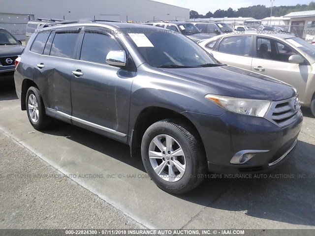 5TDZK3EH7BS045812 - 2011 TOYOTA HIGHLANDER SE GRAY photo 1