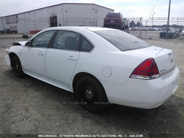 2G1WD5EM6A1208826 - 2010 CHEVROLET IMPALA POLICE WHITE photo 3